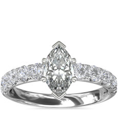Riviera Pavé Diamond Engagement Ring in Platinum (5/8 ct. tw.)